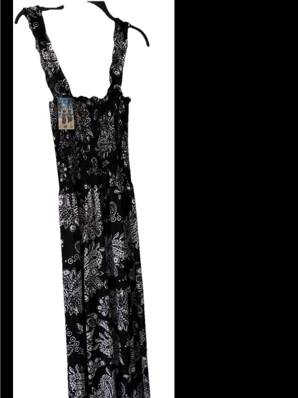 Black and White Paisley Maxi Dress from Z , XL Jr